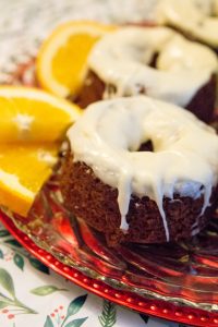 Gingerbread Orange Spice Cake with Maple Cream Cheese Frosting