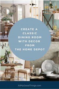 Create a classic dining room with decor from the home depot