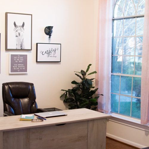 Feminine Office Makeover on a Budget