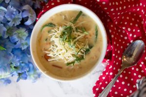 Creamy Parmesan Roasted Veggie Soup