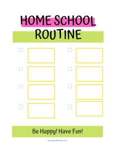 Homeschool Morning Routine